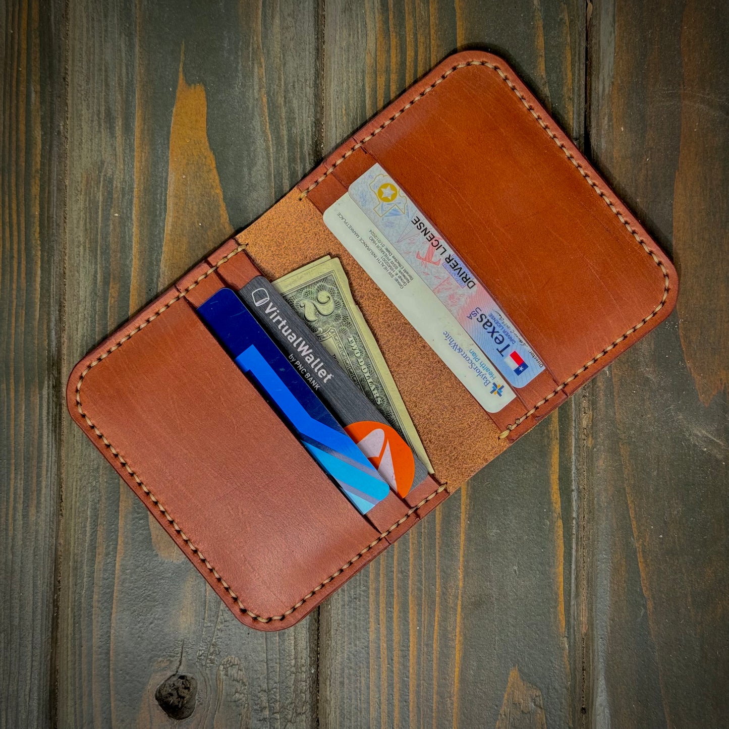 6 pocket vertical wallet